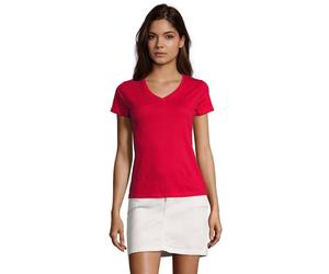 SOL'S Women's Imperial V Neck T-Shirt in Red | Size: Medium SOL'S Red M