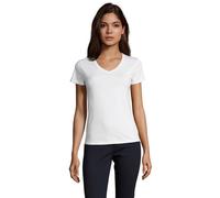 SOL'S Women's Imperial V Neck T-Shirt in White | Size: Small SOL'S White S