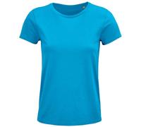 SOLS Womens/Ladies Crusader Organic T-Shirt (Aqua Blue) - Size X-Large