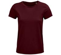 SOLS Womens/Ladies Crusader Organic T-Shirt (Burgundy) - Size Medium