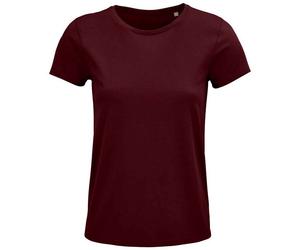 SOLS Womens/Ladies Crusader Organic T-Shirt (Burgundy) - Size Small