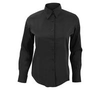 SOLS Womens/Ladies Eden Long Sleeve Fitted Work Shirt (Black) - Size X-Small