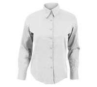 SOLS Womens/Ladies Eden Long Sleeve Fitted Work Shirt (White) - Size X-Small
