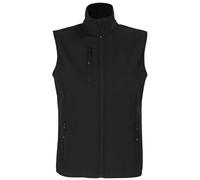SOLS Womens/Ladies Falcon Softshell Recycled Body Warmer (Black) - Size Large