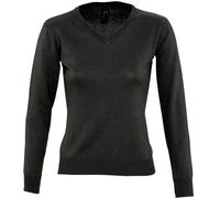 SOLS Womens/Ladies Galaxy V Neck Sweater (Black) - Size X-Small