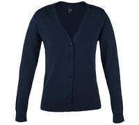 SOLS Womens/Ladies Golden V Neck Cardigan (Navy) - Size Large