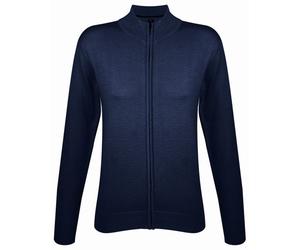 SOLS Womens/Ladies Gordon Full Zip Cardigan (Navy) - Size Large