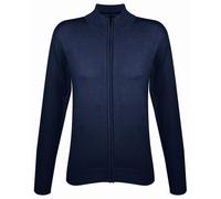 SOLS Womens/Ladies Gordon Full Zip Cardigan (Navy) - Size Medium