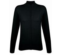 SOLS Womens/Ladies Gordon Full Zip Cardigan (Black) - Size Small
