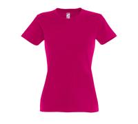 SOLS Womens/Ladies Imperial Heavy Short Sleeve T-Shirt (Fuchsia) Cotton - Size Medium