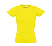 SOLS Womens/Ladies Imperial Heavy Short Sleeve T-Shirt (Lemon) - Multicolour Cotton - Size X-Large
