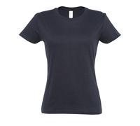 SOLS Womens/Ladies Imperial Heavy Short Sleeve T-Shirt (Navy) - Size Large