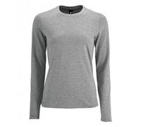 SOLS Womens/Ladies Imperial Long Sleeve T-Shirt (Grey Marl) - Size 2XL