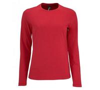 SOLS Womens/Ladies Imperial Long Sleeve T-Shirt (Red) - Size Medium