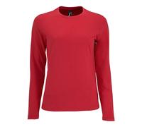 SOLS Womens/Ladies Imperial Long Sleeve T-Shirt (Red) - Size 2XL
