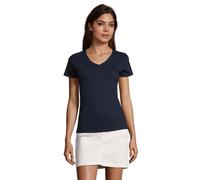 SOL'S Women's Imperial V Neck T-Shirt in Navy | Size: Small SOL'S Navy S