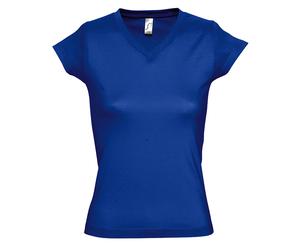 SOLs Womens/Ladies Moon V Neck Short Sleeve Cotton Summer T- PC294