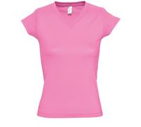 SOLS Womens/Ladies Moon V Neck Short Sleeve T-Shirt (Orchid Pink) Cotton - Size Medium