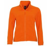 (M, Orange) SOLS Womens/Ladies North Full Zip Fleece Jacket