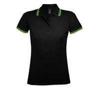 SOLS Womens/Ladies Pasadena Tipped Short Sleeve Pique Polo S PC2432