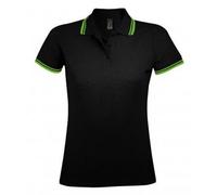 SOLS Womens/Ladies Pasadena Tipped Short Sleeve Pique Polo Shirt PC2432