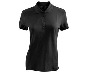 SOLS Womens/Ladies Passion Pique Short Sleeve Polo Shirt (Black) Cotton - Size Large