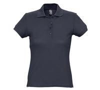 SOLS Womens/Ladies Passion Pique Short Sleeve Polo Shirt (Navy) Cotton - Size 2XL
