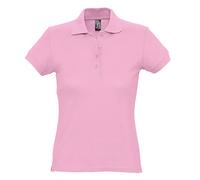 SOLS Womens/Ladies Passion Pique Short Sleeve Polo Shirt (Pink) Cotton - Size Medium