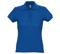 SOLS Womens/Ladies Passion Pique Short Sleeve Polo Shirt (Royal Blue) Cotton - Size 2XL