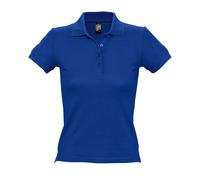 People Pique Short Sleeve Cotton Polo Shirt SOL'S Blue XL