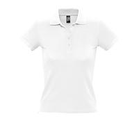 People Pique Short Sleeve Cotton Polo Shirt SOL'S White S