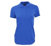 SOLS Womens/Ladies Perfect Pique Short Sleeve Polo Shirt (Royal Blue) Cotton - Size Large