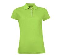 SOLS Womens/Ladies Performer Short Sleeve Pique Polo Shirt (Apple Green) - Size Large