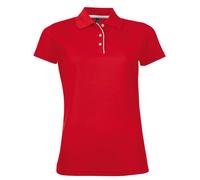 SOLS Womens/Ladies Performer Short Sleeve Pique Polo Shirt (Red) - Size 2XL