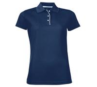 SOLS Womens/Ladies Performer Short Sleeve Pique Polo Shirt (French Navy) - Navy/Blue - Size Large