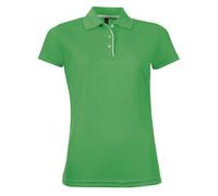 SOLS Womens/Ladies Performer Short Sleeve Pique Polo Shirt (Kelly Green) - Size Medium