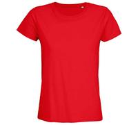 SOLS Womens/Ladies Pioneer Organic T-Shirt (Bright Red) Cotton - Size Small