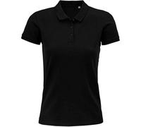 SOLS Womens/Ladies Planet Organic Polo Shirt (Black) - Size Medium