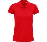 (M, Red) SOLS Womens/Ladies Planet Organic Polo Shirt