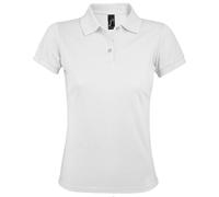 SOLS Womens/Ladies Prime Pique Polo Shirt (White) - Size Small