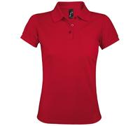 SOLS Womens/Ladies Prime Pique Polo Shirt (Red) - Size X-Large