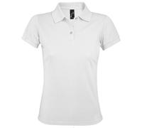 SOLS Womens/Ladies Prime Pique Polo Shirt (White) - Size Small