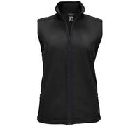 SOLS Womens/Ladies Race Softshell Gilet (Black) - Size Small