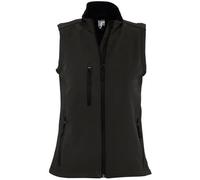 SOLS Womens/Ladies Rallye Soft Shell Bodywarmer Jacket (Black) - Size 2XL