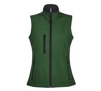 SOLS Womens/Ladies Rallye Soft Shell Bodywarmer Jacket (Bottle Green) - Size Medium
