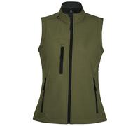 SOLS Womens/Ladies Rallye Soft Shell Bodywarmer Jacket (Dark Green) - Size X-Large