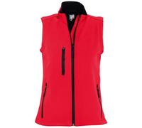 SOLS Womens/Ladies Rallye Soft Shell Bodywarmer Jacket (Red) - Size Large
