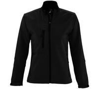 SOLS Womens/Ladies Roxy Soft Shell Jacket (Breathable, Windproof And Water Resistant) (Black) - Size Medium