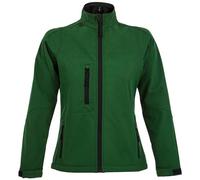 SOLS Womens/Ladies Roxy Soft Shell Jacket (Breathable, Windproof And Water Resistant) (Bottle Green) - Size Large