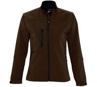 (2XL, Dark Chocolate) SOLS Womens/Ladies Roxy Soft Shell Jacket (Breathable, Windproof And Water Resistant)